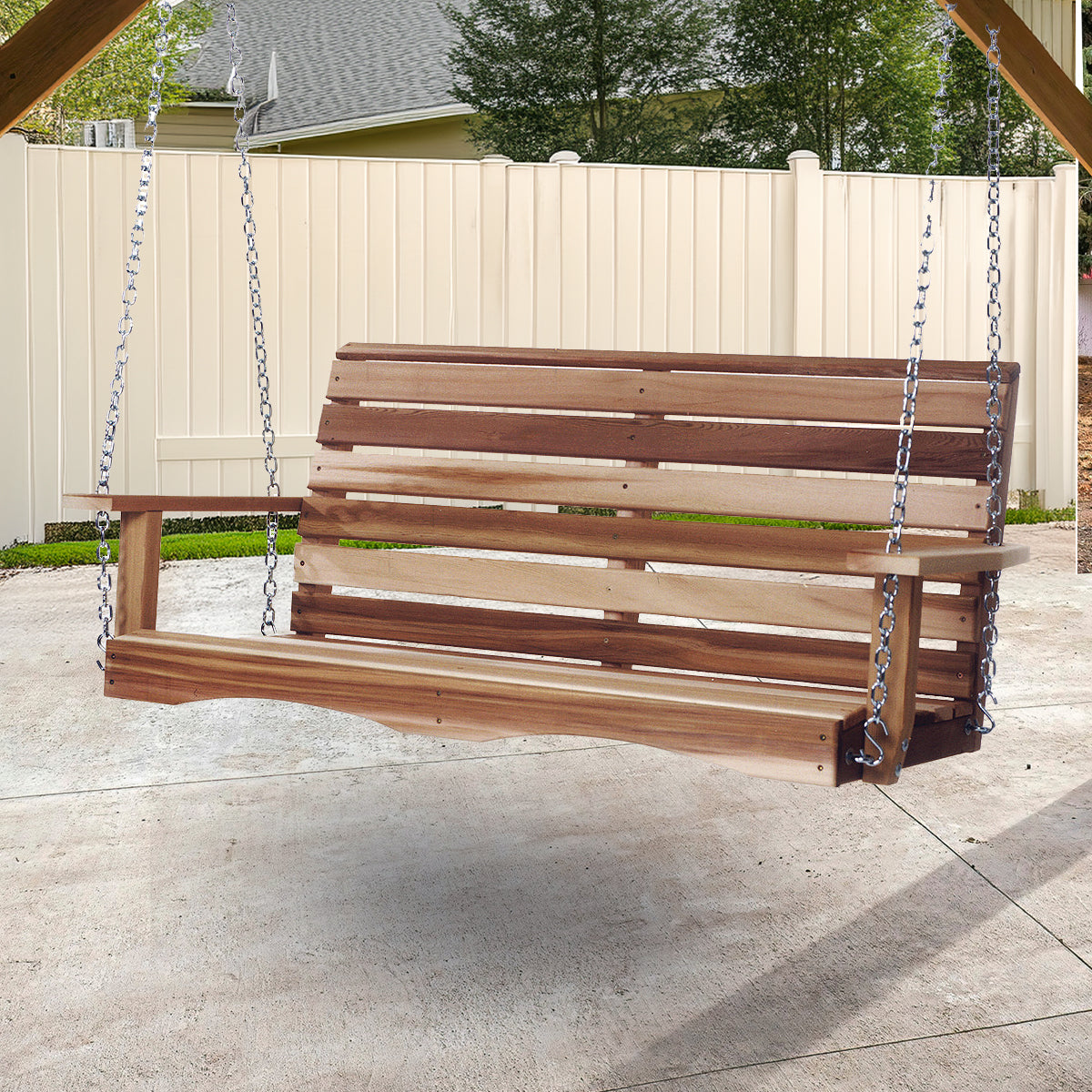 4' Luxe Cedar Porch Swing