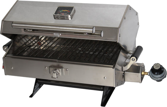 Marine Propane Grill with Cover – Compact BBQ for Boats, Cabins, RVs & Sheds (Canada)