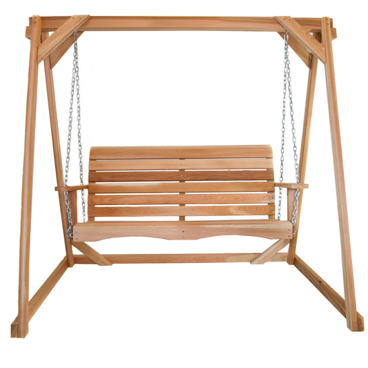 6-Ft Cedar Garden A-Frame & Porch Swing Set