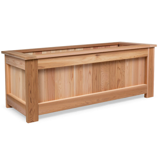 western red cedar raised garden bed planter