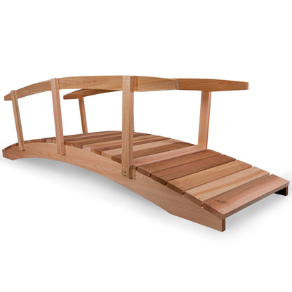 western red cedar wooden garden bridge outdoor