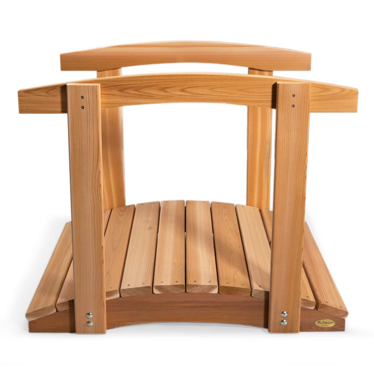 western red cedar wooden garden bridge outdoor