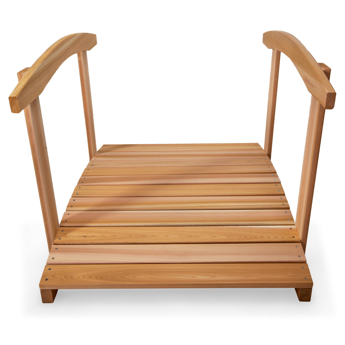 western red cedar wooden garden bridge outdoor
