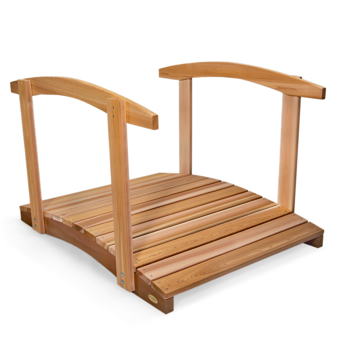 western red cedar wooden garden bridge outdoor