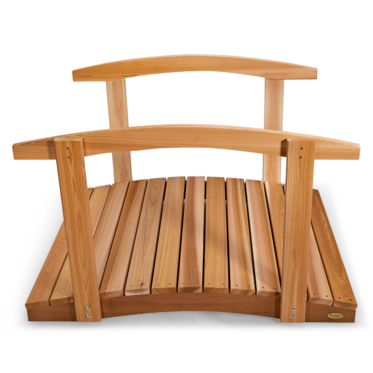 western red cedar wooden garden bridge outdoor