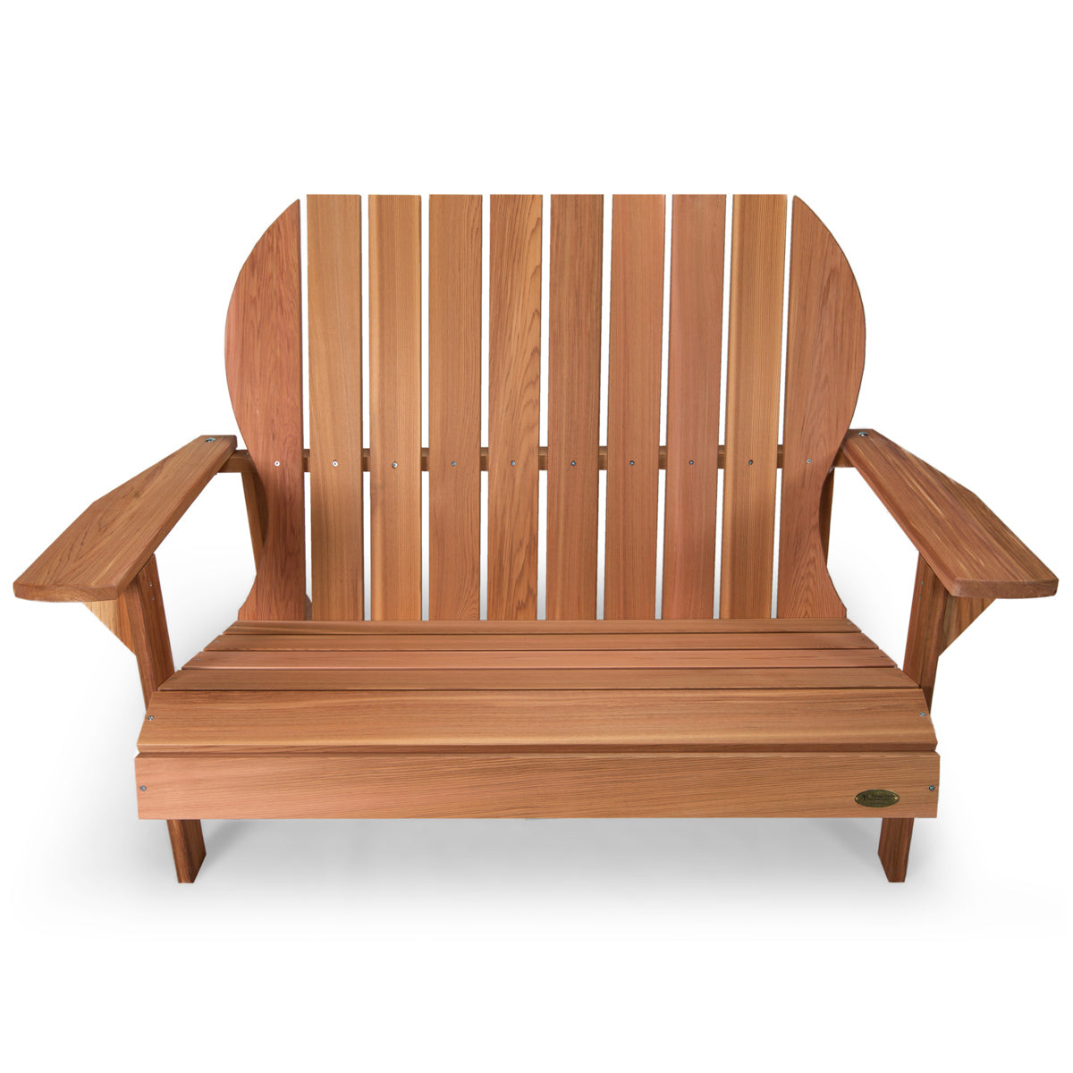 cedar loveseat outdoor cozy seating adirondack