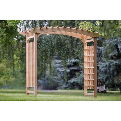 wooden garden arbor trellis climbing plants outdoor