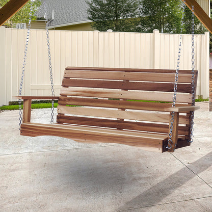 4' Luxe Cedar Porch Swing