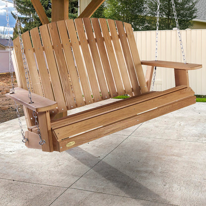 4' Adirondack Cedar Garden Swing with Comfort Springs
