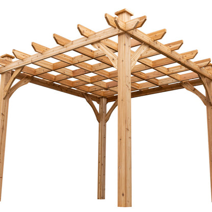 square cedar pergola
