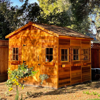 cedar backyard shed