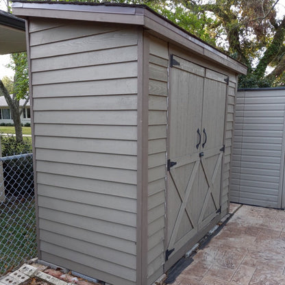 painted 8'x4' storage shed with double doors