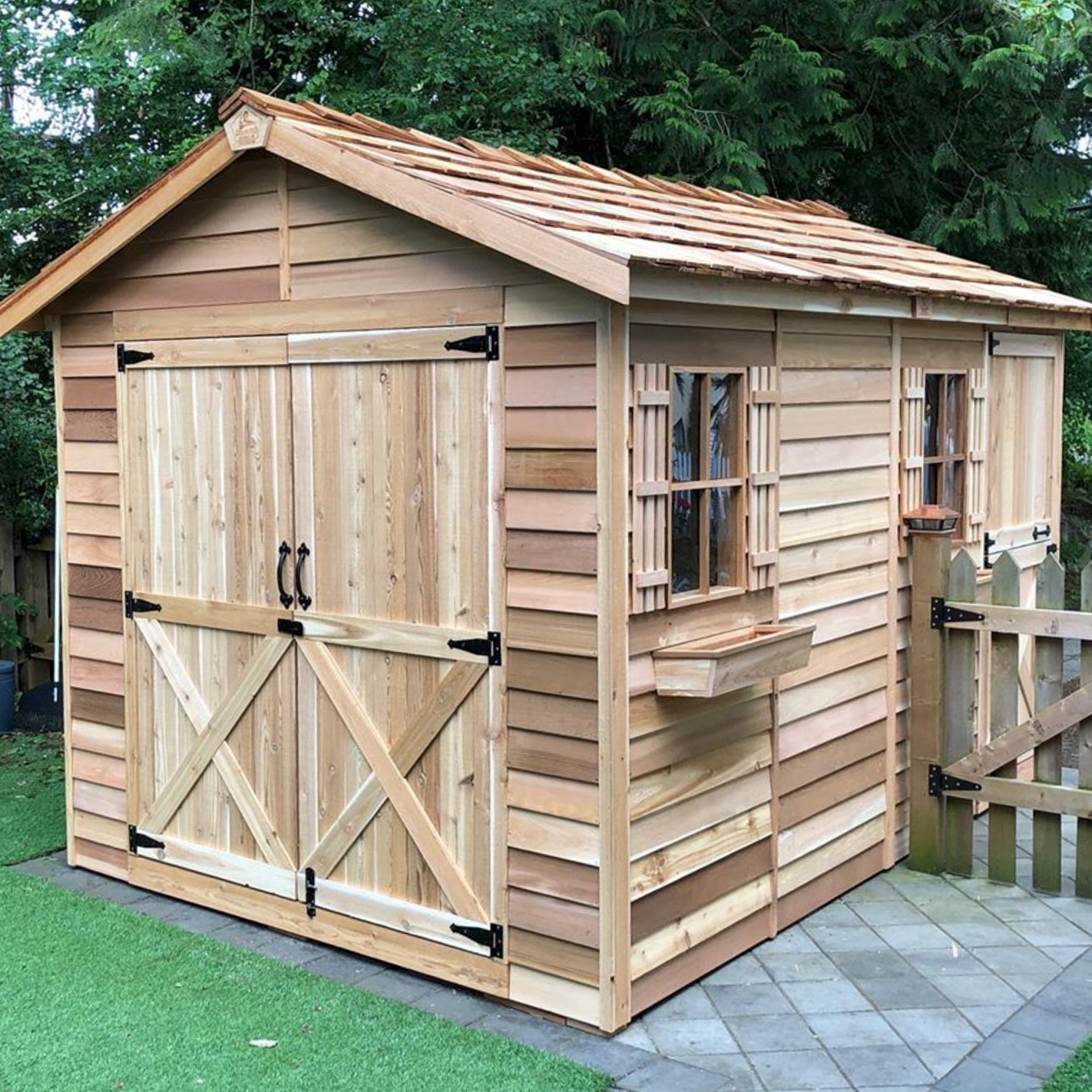 cedar backyard shed