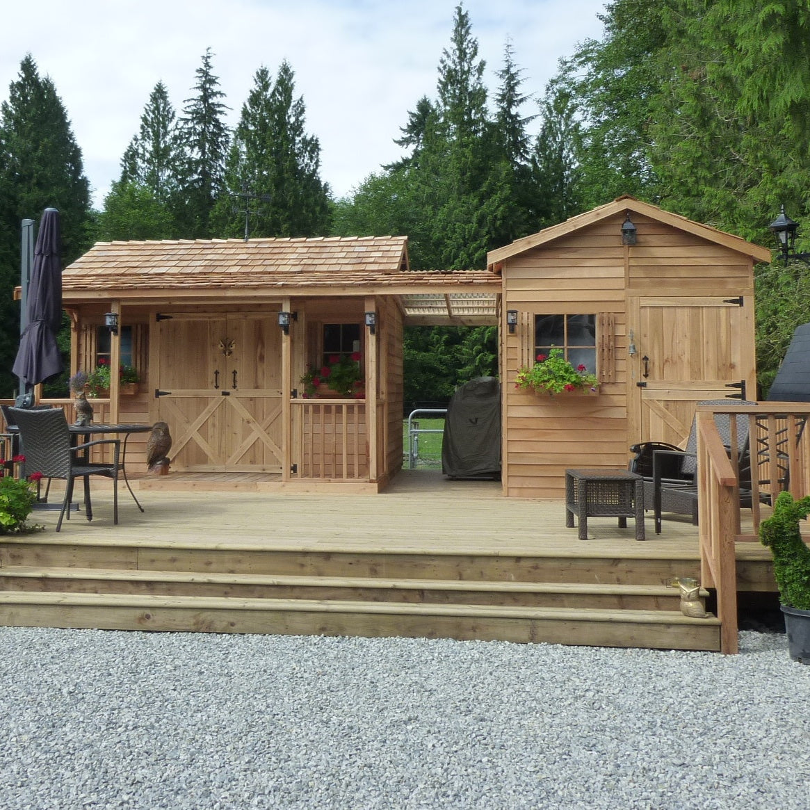 ranchhouse plus gardener shed combined