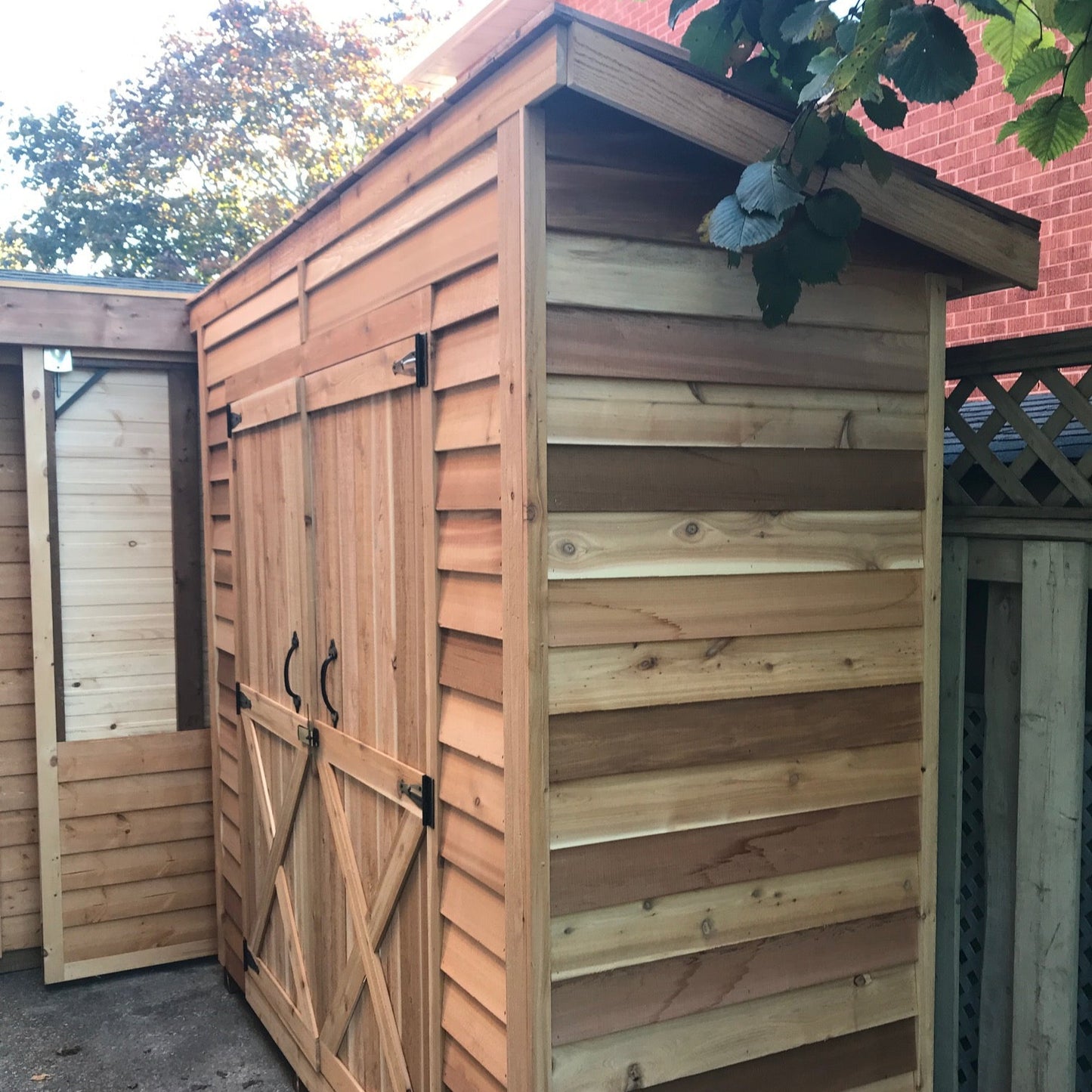cedarshed narrow double door storage