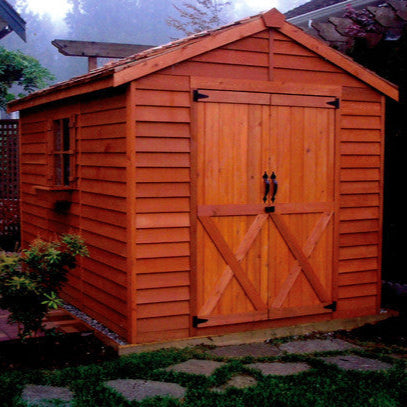 cedarshed rancher side double doors